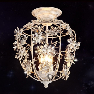2015 european simple led pastoral iron pendant light dia46cm h69cm french royal dining room crystal pendant light