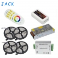 20m 5050 rgb led strip light 60leds/m flexible led ribbon tape + wireless touch remote controller+24a amplifier+20 a power