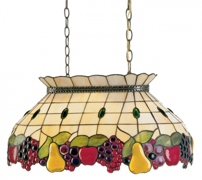 24 inches fruit pool hanging light, antique brass art glass shade,ysltfp79d16,