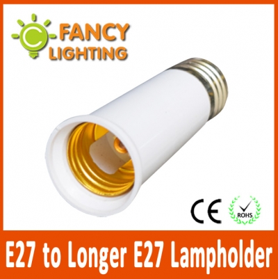 5pcs/lot e27 to longer e27 lamp holder converter light holder converter light socket converter light lamp bulb adapter converter