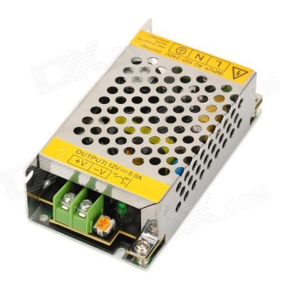 60w 12v 5a iron case led power supply adpater transformer for surveillance camera / led light