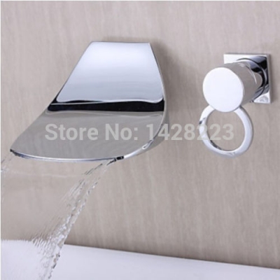 good quality chrome finish waterfall single lever basin vessel sink faucet wall mount bathroom mixer tap