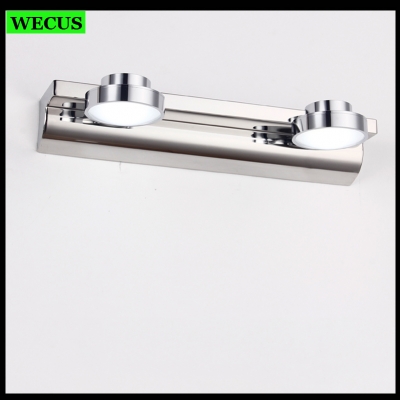 modern minimalist led stainless steel washing room bedroom bathroom mirror lights anti fog vanity mirror front wall lamps,6w