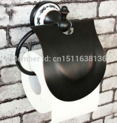 modern wall mounted bathroom oil rubbed bronze toilet paper holder waterproof