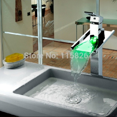 new style design led waterfall basin faucet basin mixer and cold bathroom faucet morden wf-6062