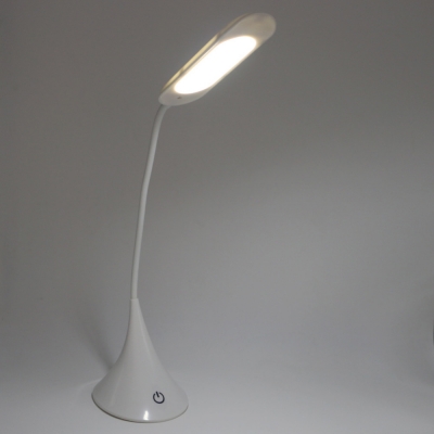 white usb flexible dimmable recharge sensor led beside book reading light table desk lamp for bed/gift