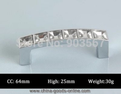 whole (cc:64mm) crystal knobs handle,cabinet handle furniture handles,cabinet knobs zinc alloy drawer pulls