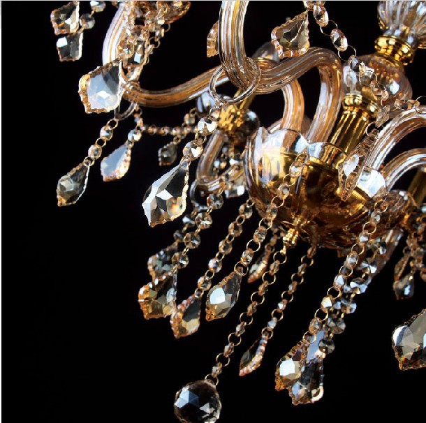 8 arm chandelier lighting crystal light chandelier luxury champagne for bed room living room light vintage chandelier lighting