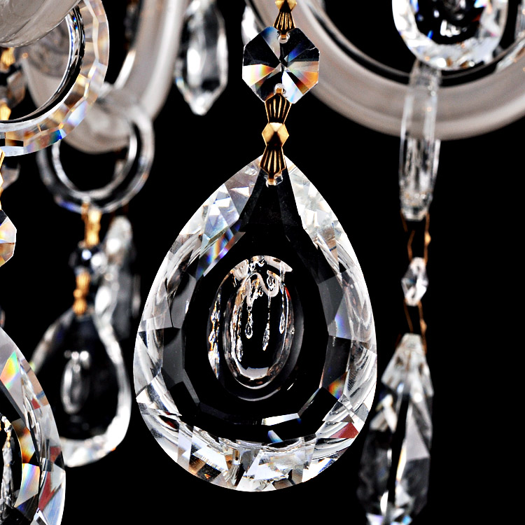 luxury k9 crystal chandelier 6/8 head for bedroom dining room living room lighting fashion crystal lamp