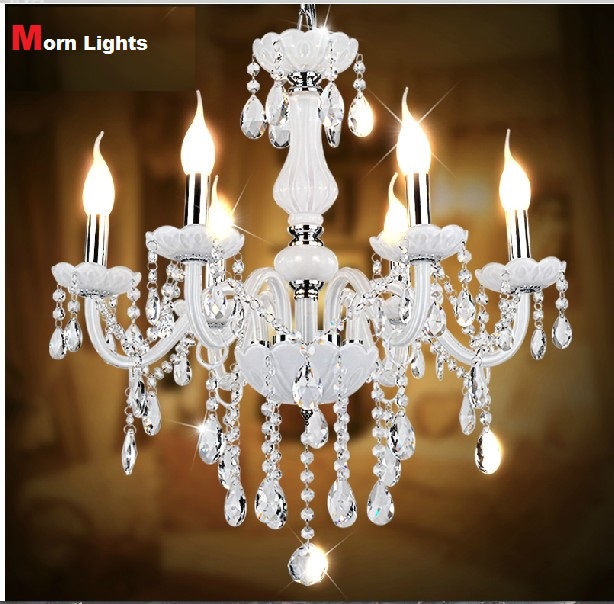 red crystal chandelier light brief bed room lights candle lamp fashion crystal chandelier lighting lamps white / black / red
