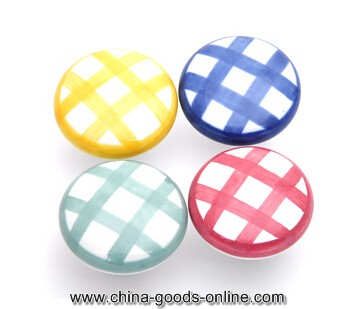 50pcs/lot 38mm colored ceramic knobs available in green red yellow blue
