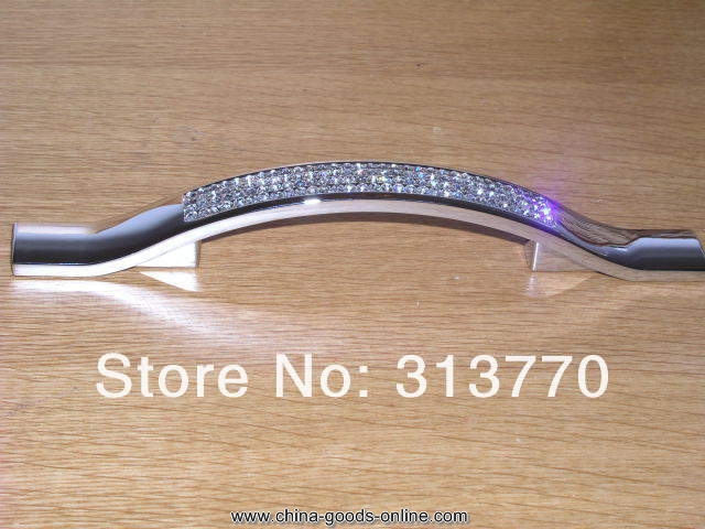 96mm chrome color 2014 new style k9 crystal glass cabinet handles dresser drawer pulls wardrobe furniture handle - Click Image to Close