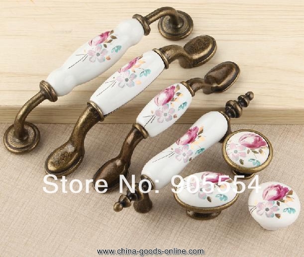76mm ceramics furniture kitchen pull handle door wardrobe handle - Click Image to Close