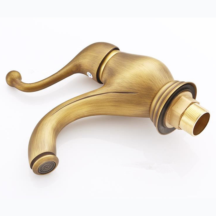 antique brass finishing basin faucets single hand and cold wash basin tap water tap bath sink faucet zly-6650