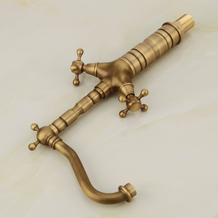 antique brass finishing kitchen faucets kitchen tap basin faucets single hand and cold wash basin tapzly-6712f
