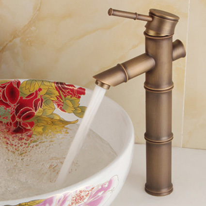 bamboo style antique brass faucet bathroom basin sink mixer tap faucets basin faucet bath taps bronze zly-6657