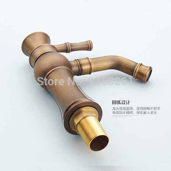 bathroom faucet antique bronze finish brass basin sink faucet with diamond single handle water taps rg-06f
