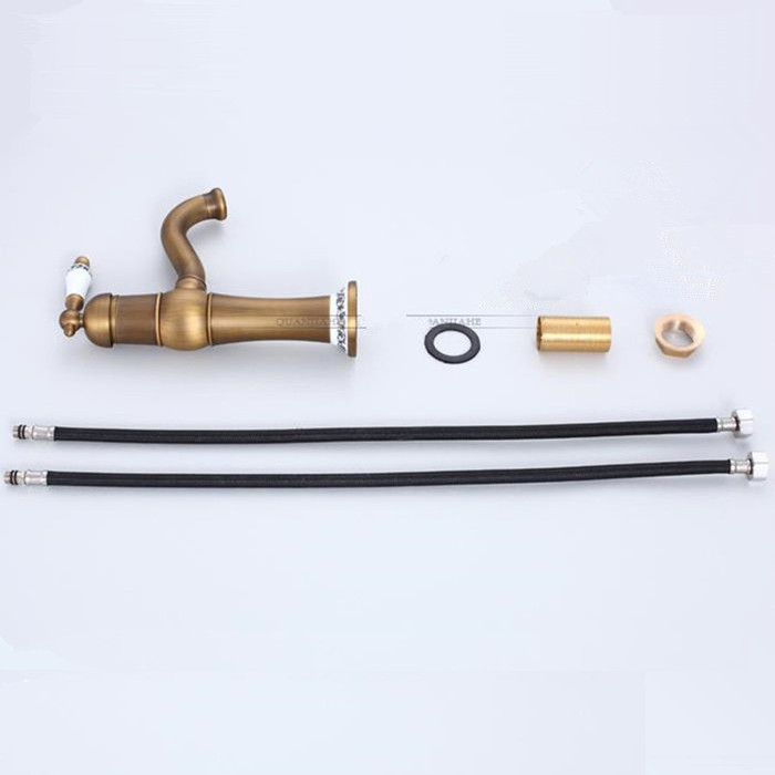 bathroom tap bath faucets tap toilet antique brass finishing basin faucets single hand wash basin tap hj-5118f