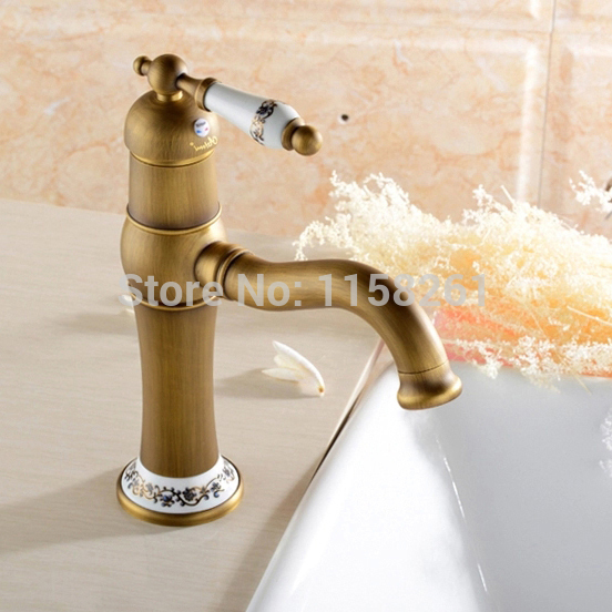 brass antique bronze faucet bathroom sink faucet china blue and white porcelain vintage faucet mixer sink tap 5621f