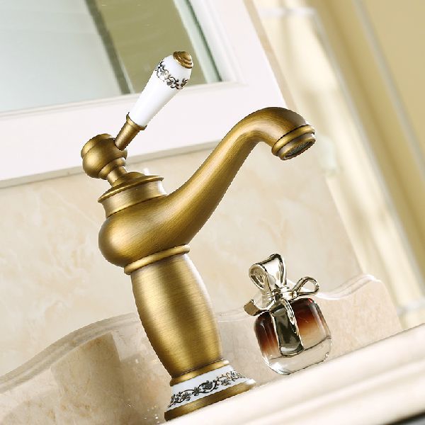 contemporary concise bathroom faucet antique bronze finish brass basin sink faucet single handle water taps m-16f
