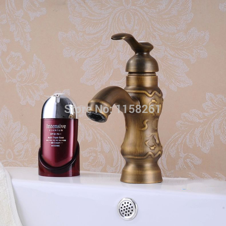 new design antique whole bathroom basin sink faucet vanity brass faucet water tap bronze faucet hj-852f
