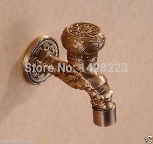 whole and retail antique brass cold water tap wall mounted faucet accessories washing machine taps