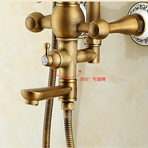 whole and retail antique brass shower bathtub faucet sets & 8