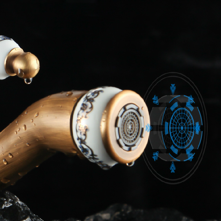 whole and retail classic antique brass shower faucet set w/ mixer shower tap spout & handle shower h-0020