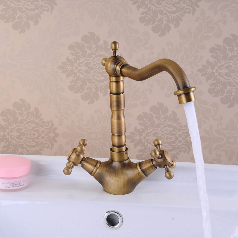 antique bronze finish 360 degree swivel brass faucet bathroom basin sink mixer bath& kitchen taps faucet hj-6711