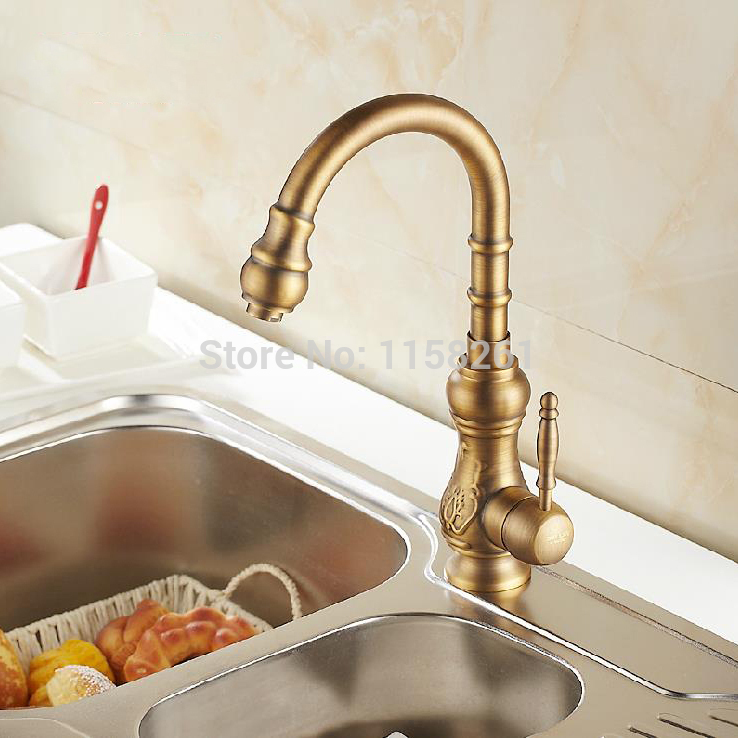 antique bronze finish kitchen faucets kitchen tap basin faucets single hand and cold wash basin tap hj-1558f