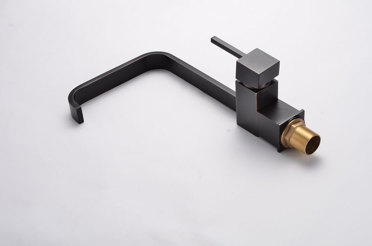 kitchen faucet mixer black oil rubbed bronze square antique brass 360-degree swivel spout mixer for the kitchen