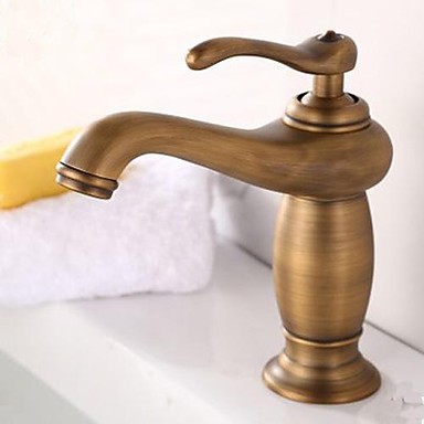 antique brass finish bathroom sink basin faucet tap, grifostorneira para de banheiro monocomando