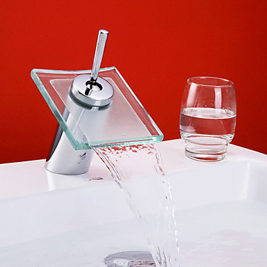 chrome finish glass water bathroom sink basin faucet tap ,torneira para de banheiro modocomando