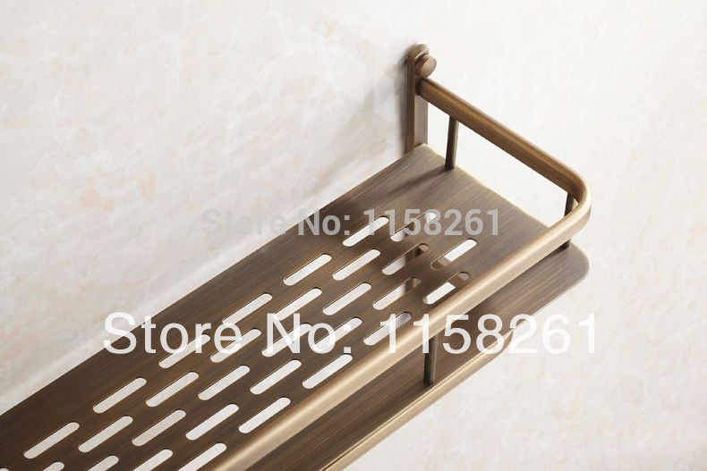wall mounted antique bronze finish brass bathroom shower shelf triangle basket holder with robe hooks hj-133f