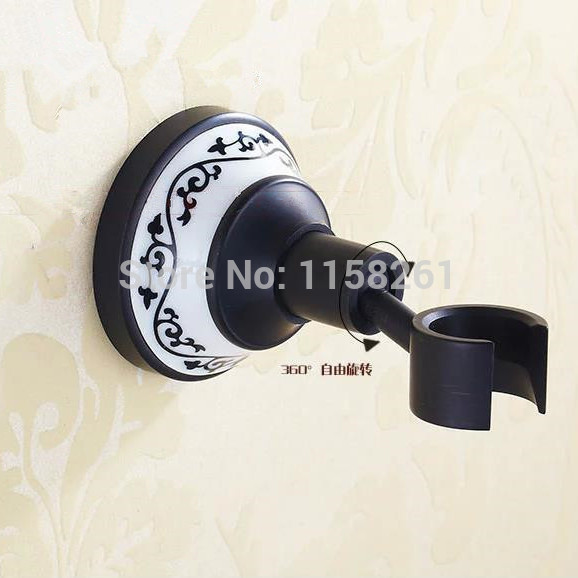 whole black antique brass dual handle deck mounted bath and shower faucet with handheld showers sy-019r