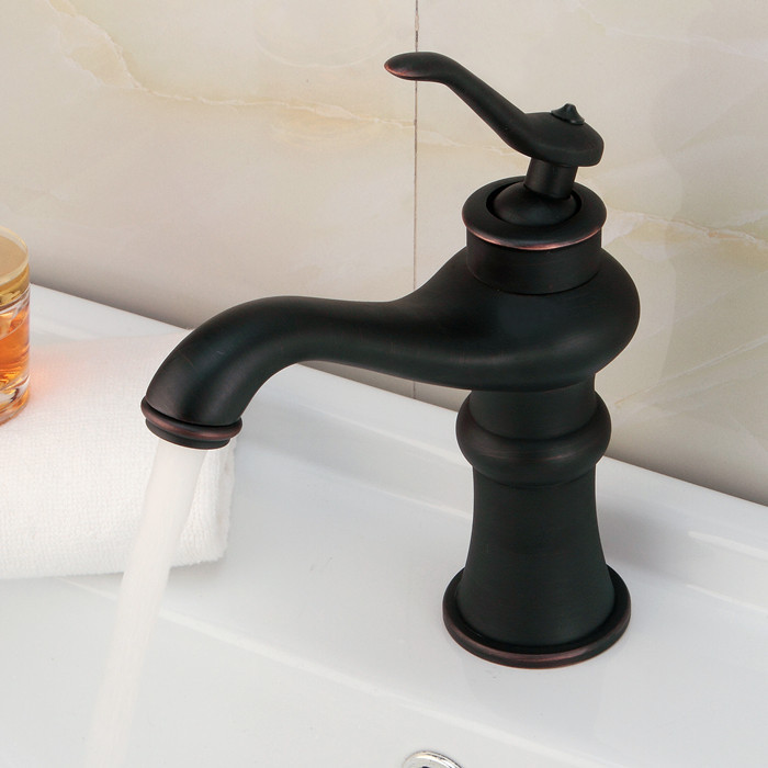 whole promotion deck mounted black antique bronze bathroom basin faucet swivel spout sink mixer tap mdj01