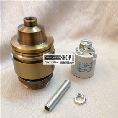 wholes price of 50pcs/lot industrial vintage pendant lamp holders brass aluminum ceramic pendant lamp holders