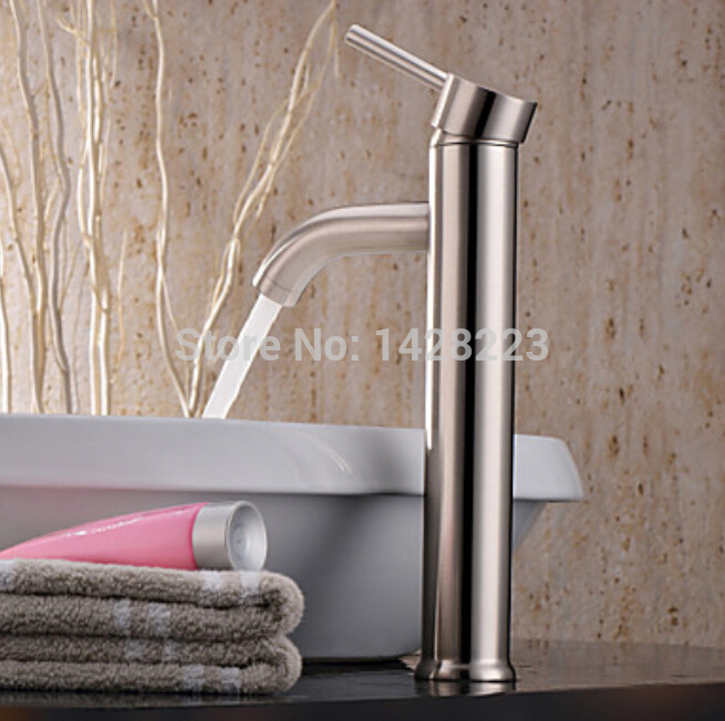 good-quality nickel brushed bathroom sink basin faucet deck mounted single handle