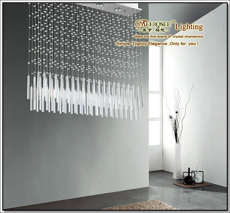 modern crystal ceiling lamp lustres de cristal light fixture md518 with bulbs l900mm w150mm h1200mm
