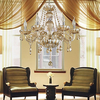 110v-220v blown glass led crystal chandelier lamps chandeliers lighting , lustres de sala,lustre de cristal