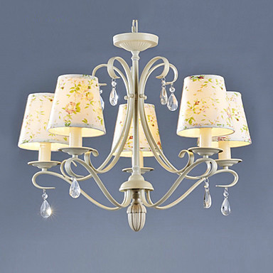110v-220v floral shade modern led crystal chandelier with 5 lamps chandeliers,lustre de sala,lustres de cristal