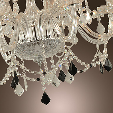 110v-220v palace glass big large led crystal chandelier lamp with 12 lights, lustres de crystal,lustre de cristal