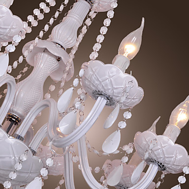 110v-220v white led modern crystal chandelier with 8 lamps chandeliers,lustres de sala,lustre de cristal