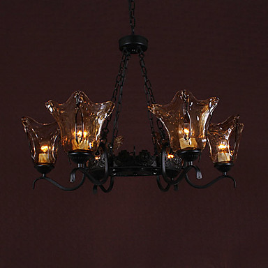 90v-220v black classic up lighting led chandelier with 6 lights home chandeliers for dinnig living room lustre