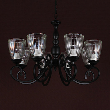 90v-220v black modern led chandelier with 8 lamps home chandeliers for dinnig living room lustre