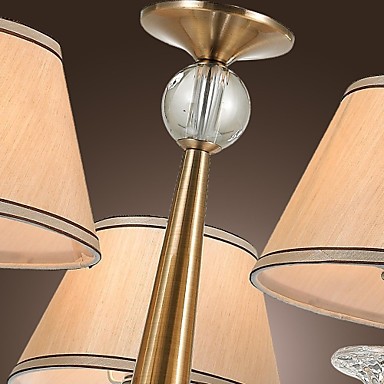 90v-220v classic fabric metal lighting led chandelier with 5 lights chandeliers of dinnig living room lustre