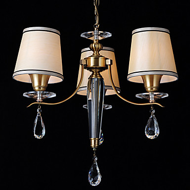 90v-220v classic painting bronze led chandelier with 3 lights home chandeliers for dinnig living room lustre