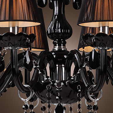 ac110v-220v chandeliers black led modern crystal chandelier with 8 lights, lustres de crystal,lustre de cristal