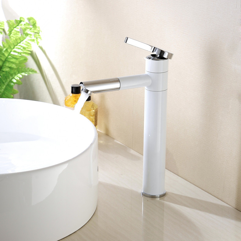 ! 360 degrees rotating faucet the classic white tap,bathroom faucet torneira basin mixer /crane lt-701b - Click Image to Close
