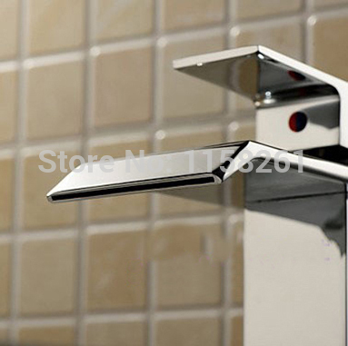 bathroom basin faucet chrome vessel basin mixer tap vanity faucets brass tap bath waterfall faucet wf-6092
